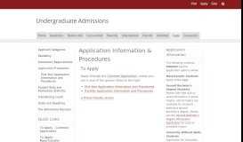 
							         Application Information & Procedures - UMass Amherst								  
							    