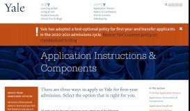 
							         Application Instructions & Components | Yale College Undergraduate ...								  
							    