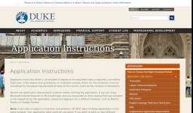 
							         Application Instructions | Duke Graduate School								  
							    