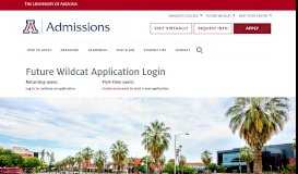 
							         Application Login - How to Apply - University of Arizona								  
							    