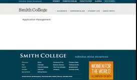 
							         Application Management - Admission & Aid - Smith College								  
							    