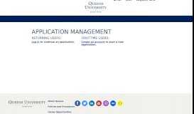 
							         Application Management - Admissions and Aid - Queens University of ...								  
							    