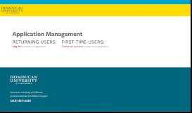 
							         Application Management - Admissions - Dominican University of ...								  
							    