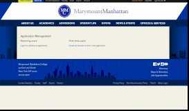 
							         Application Management - Admissions - Marymount Manhattan College								  
							    