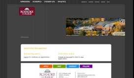 
							         Application Management - Admissions - Roanoke College								  
							    