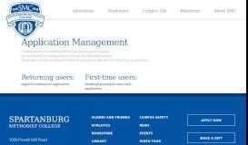 
							         Application Management - Admissions - Spartanburg Methodist College								  
							    