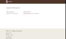 
							         Application Management - Brown University								  
							    