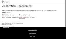 
							         Application Management - Columbia University								  
							    