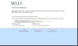
							         Application Management - Mills College								  
							    