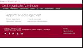 
							         Application Management - Undergraduate Admission - Fordham ...								  
							    