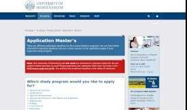 
							         Application Master: University of Hohenheim								  
							    