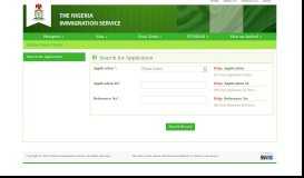 
							         Application Payment Status - The Nigeria Immigration Service								  
							    