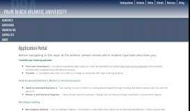
							         Application Portal - Admissions | Palm Beach Atlantic University								  
							    