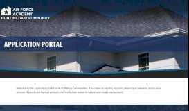 
							         Application Portal - Air Force Academy Housing								  
							    
