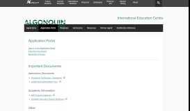 
							         application-portal - International Education Centre - Algonquin College								  
							    