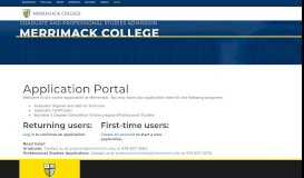 
							         Application Portal - Merrimack College								  
							    