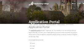 
							         Application Portal | Muhlenberg College								  
							    
