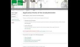 
							         Application Portal of the GraduateCenter | Application Portal of the ...								  
							    