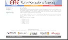 
							         Application Procedure - Early Admissions Exercise (EAE) - Polytechnic								  
							    