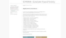 
							         Application procedure – University of Copenhagen - SUTROFOR								  
							    