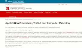 
							         Application Procedures/DICAS and Computer Matching | College of ...								  
							    