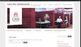 
							         Application Process | Cass MSc Admissions - City, University of London								  
							    