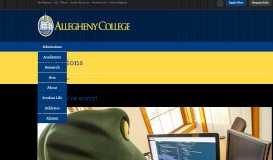 
							         Application Process for International Students - Allegheny College								  
							    