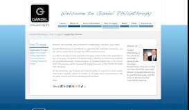 
							         Application Process - Gandel Philanthropy								  
							    