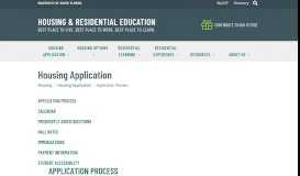 
							         Application Process | Housing & Residential Education								  
							    