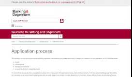 
							         Application process | LBBD - Barking and Dagenham								  
							    