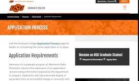 
							         Application Process - Public Health - Oklahoma State University								  
							    