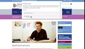 
							         Application process | Tresham College								  
							    