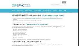 
							         Application Process - UWC Trinidad and Tobago								  
							    