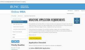
							         Application Requirements | MBA@UNC								  
							    