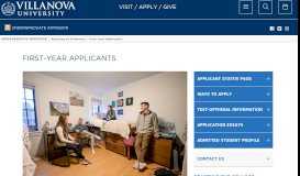
							         Application Requirements | Villanova University								  
							    