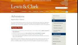 
							         Application Status - Admissions - College of Arts and Sciences - Lewis ...								  
							    