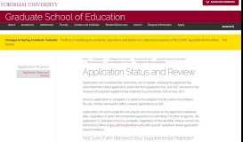 
							         Application Status and Review - Fordham University								  
							    