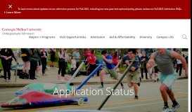 
							         Application Status | Carnegie Mellon Office of Admission								  
							    