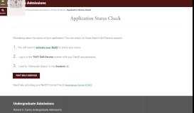 
							         Application Status Check : Undergraduate Admissions : Texas State ...								  
							    