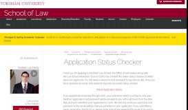 
							         Application Status Checker | Fordham								  
							    