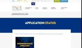 
							         Application Status | PACE UNIVERSITY								  
							    
