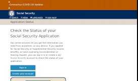 
							         Application Status | Social Security Administration								  
							    