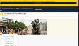 
							         Application Status - Undergraduate Admissions - University of Michigan								  
							    