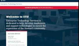 
							         Application Support - Howard University ETS								  
							    