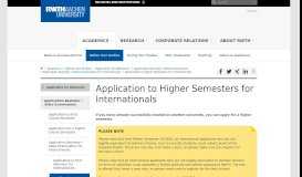 
							         Application to Higher Semesters for Internationals - RWTH AACHEN ...								  
							    