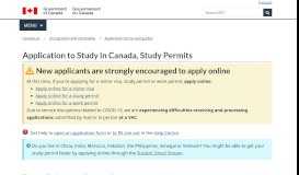 
							         Application to Study in Canada, Study Permits								  
							    