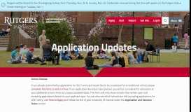 
							         Application Updates | Undergraduate Admissions | Rutgers University								  
							    