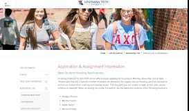 
							         Applications & Assignments | Louisiana Tech University								  
							    