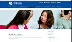 
							         Applications | Australian Pacific College								  
							    