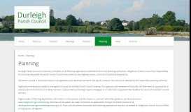 
							         Applications for development - Durleigh Parish Council								  
							    